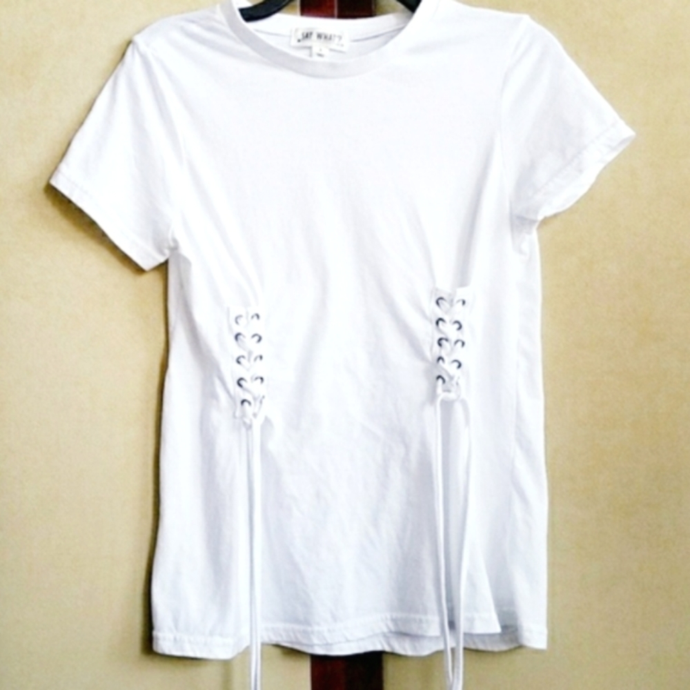 Cross Laced T Shirt S
